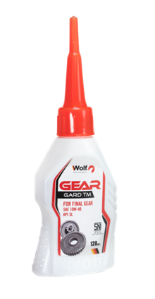 Kemasan asli WOLF Gear Gard TM 120 ml dengan tutup merah