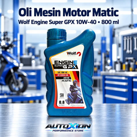 WOLF Engine Super GPX 10W-40 Matic Biru 0,8 L